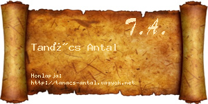 Tanács Antal névjegykártya